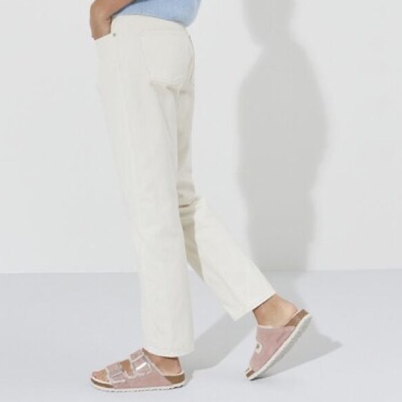 Birkenstock Shoes - Arizona Shearling Suede Leather Pink Clay Double Strap Sandals 7US 38EU